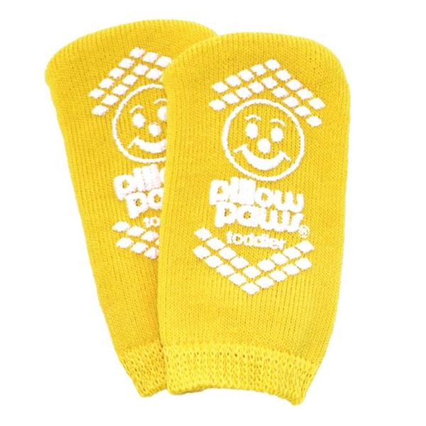 Slippers Patient Pillow Paws Terrycloth Yellow 4-7 48Pr/Ca